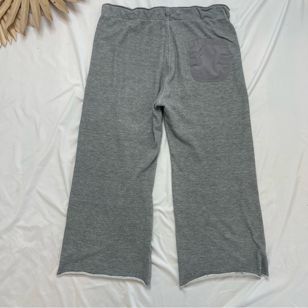 Nili Lotan Kiki Heather Grey Cropped Wide Leg French Terry Sweatpants Size Large - Picture 6 of 7